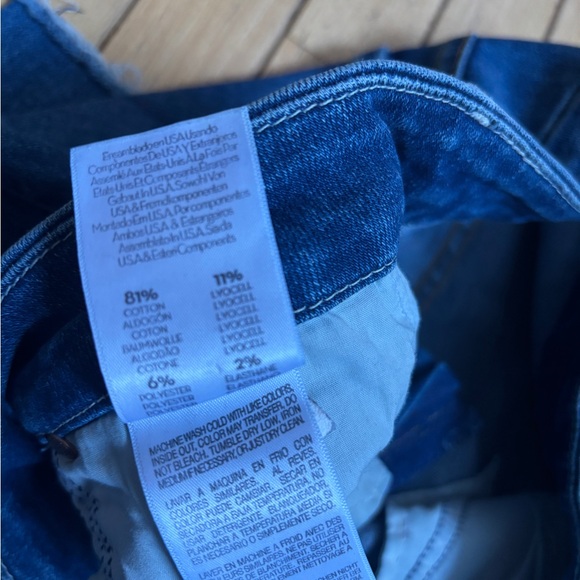 Mother The Dazzler Fray High-rise Slim-straight Jeans - Picture 5 of 8